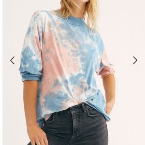Free People Be Free Tie Dye Tee in Pastel Combo